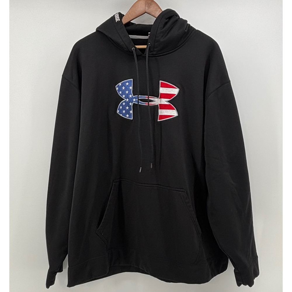 Under Armour UA Freedom Flag Hoodie Men's 3XL Black Protect This House